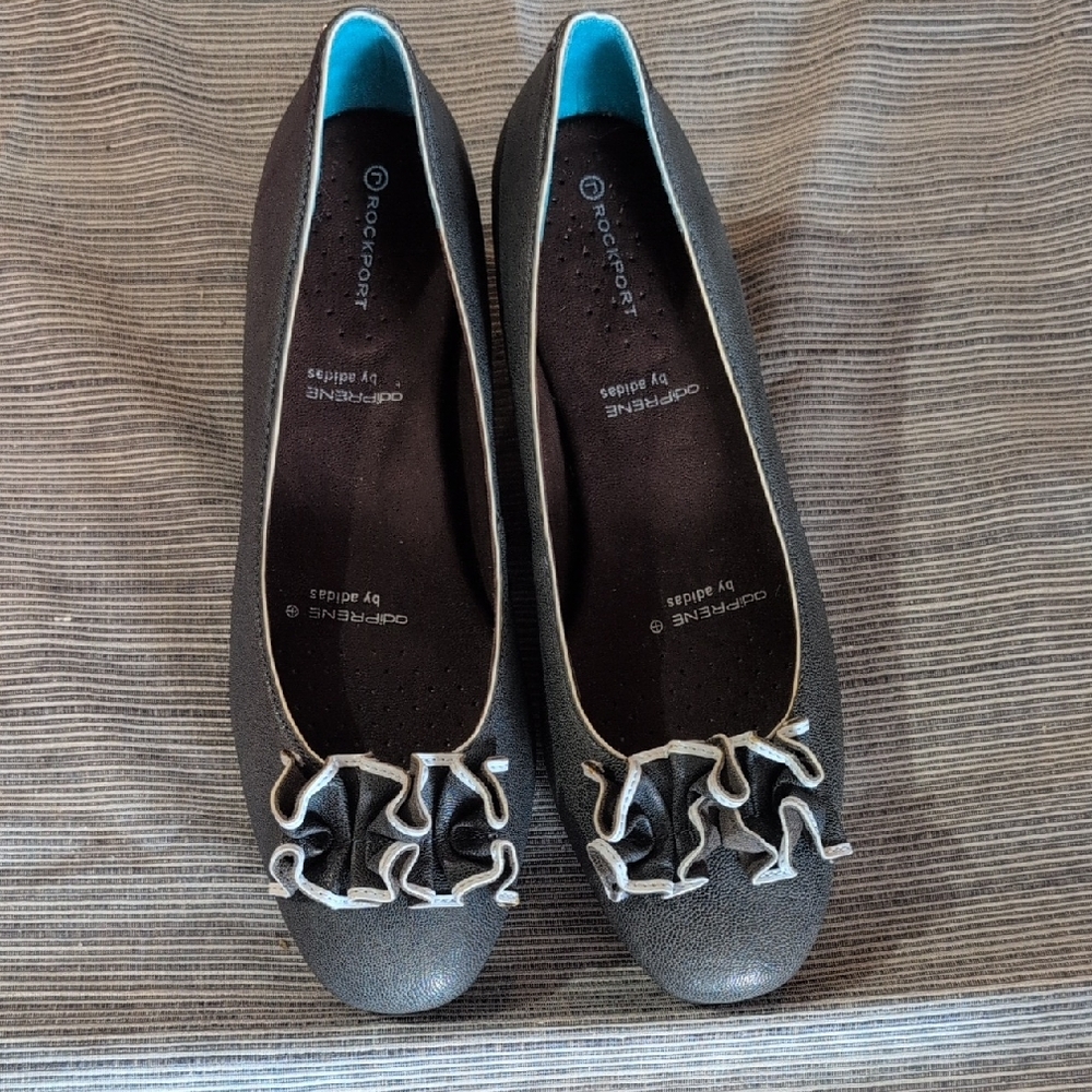 Rockport Women's Gray Loafers with Bow Detail